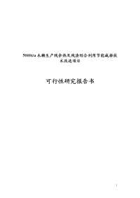 5000ta木糖生产线余热及残渣综合利用节能减排技术改造项目可行性研究报告