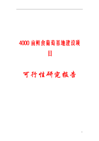 4000亩鲜食葡萄生产基地建设项目可行性研究报告