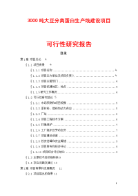 3000吨大豆分离蛋白生产线建设项目可行性研究报告