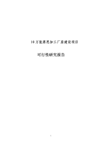 10万张席思加工厂房建设项目可行性研究报告