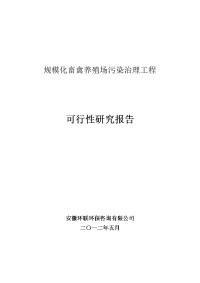 XX市XX规模化畜禽养殖场污染治理工程可行性研究报告