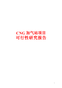 CNG加气站项目可行性研究报告