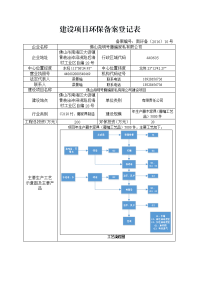 建设项目环保备案登记表