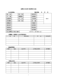 诸暨农商银行竞聘登记表