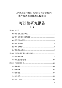 生产废水处理技改工程项目可行性研究报告