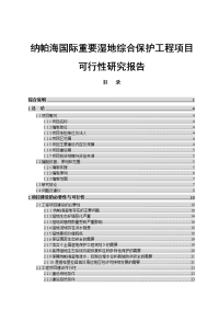 湿地综合保护工程项目可行性研究报告