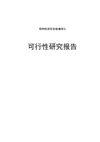 特种优质浮法玻璃项目可行性研究报告