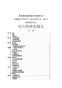 某县某农业科技开发有限公司蚕桑循环利用生产1000吨桑叶茶、500万菌棒建设项目可行性研究报告