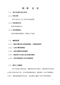 年生产能力为100万件技术改造项目可行性研究报告