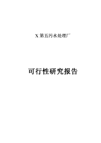 污水处理项目可行性研究报告