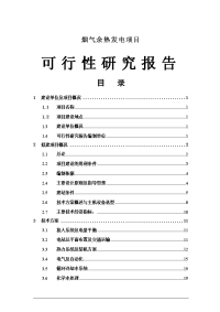 烟气余热发电项目可行性研究报告