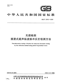 GBT23912-2009无损检测液浸式超声纵波脉冲反射检测方法.pdf