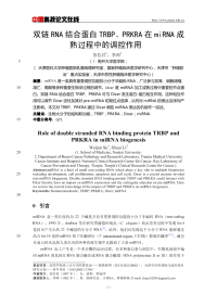 双链RNA结合蛋白TRBP、PRKRA在miRNA成熟过程中的调控作用.pdf