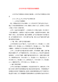 公司半年生产经营活动分析报告.doc