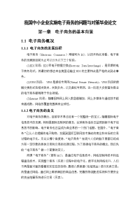 我国中小企业实施电子商务的问题与对策毕业论文.doc