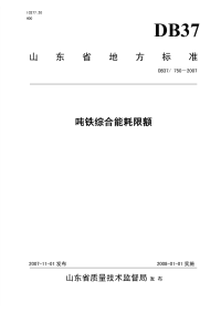 DB37750-2007吨铁综合能耗限额.pdf