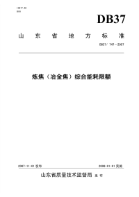 DB37747-2007炼焦(冶金焦)综合能耗限额.pdf