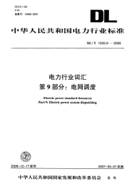 DLT1033.9-2006电力行业词汇第9部分：电网调度.pdf