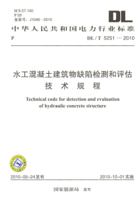 DLT5251-2010水工混凝土建筑物缺陷检测和评估技术规程.pdf