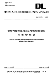 DLT970-2005大型汽轮发电机非正常和特殊运行及维护导则.pdf