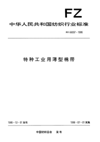 FZ66307-1995特种工业用薄型棉带.pdf