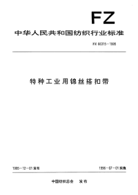 FZ66315-1995特种工业用锦丝搭扣带.pdf