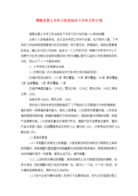 销售主管上半年工作总结及下半年工作计划.doc