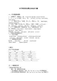 小学英语语法要点总结及习题