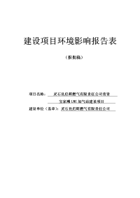 常青宝家滩LNG加气站建设项目环境影响报告表