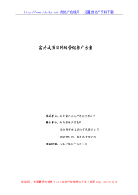 2010年12月3日西安富力城项目网络营销推广方案