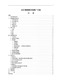 百汇网网络营销推广方案  毕业设计