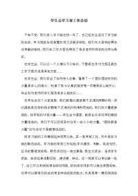 学生会学习部工作总结