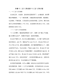 乡镇“十二五”工作总结“十三五”工作计划