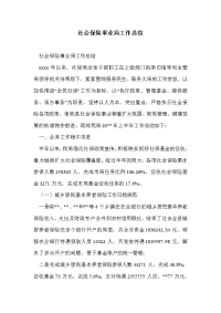 社会保险事业局工作总结