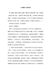 三项教育心得体会