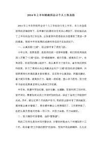 2014年上半年财政所会计个人工作总结