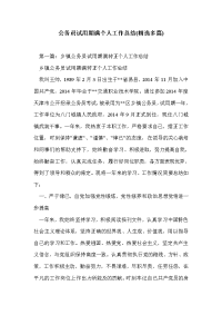 公务员试用期满个人工作总结(精选多篇)