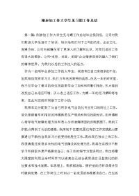 刚参加工作大学生见习期工作总结