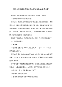 国网公司农村示范窗口供电所工作总结(精选多篇)