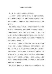 学校会计工作总结