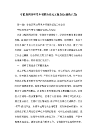 学校及周边环境专项整治活动工作总结(精选多篇)