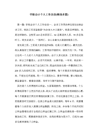 学校会计个人工作总结(精选多篇)