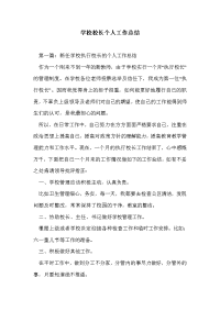 学校校长个人工作总结