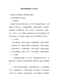 实验学校政教处工作总结