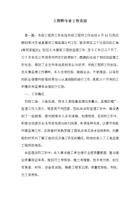 工程师专业工作总结