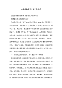 志愿者协会党支部工作总结