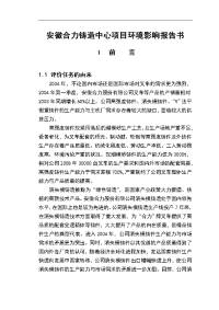 合肥市合力股份有限公司高强度铸件项目环境影响报告书word