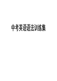 新课标中考英语语法训练集含答案