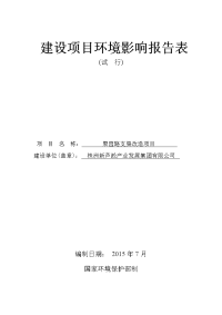 新芦淞产业发展集团有限公司果园路支渠改造项目环境影响报告表