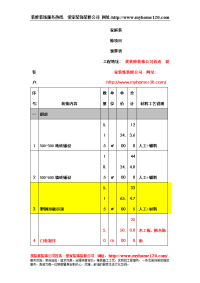 装饰公司报价单